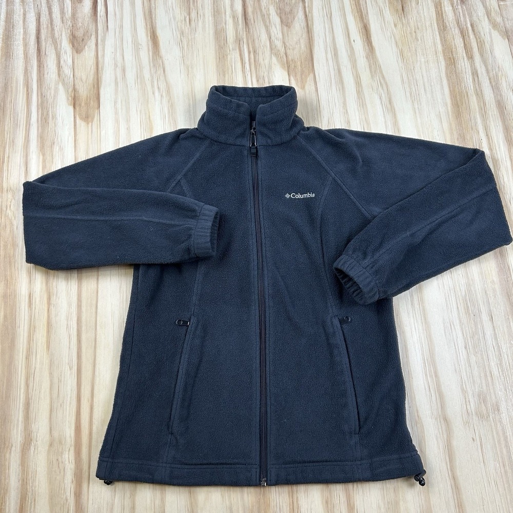 Columbia Womens S Gray Full Zip Fleece Jacket Hiking Outdoor Gorpcore Casual